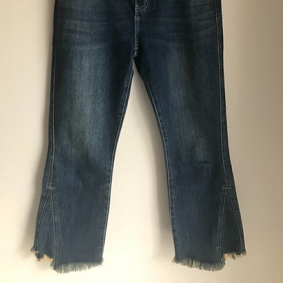 Current/Elliot Fan Kick Flare Distressed Raw Hem Jeans Size 29 - Picture 8 of 9